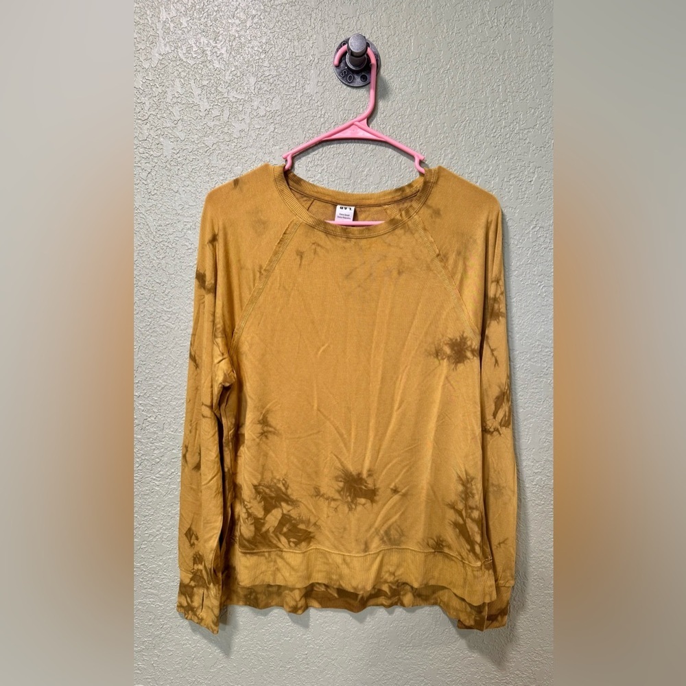 JoyLab Golden Tie-Dye Long Sleeve Top